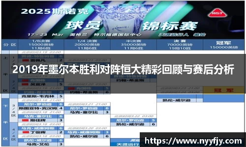 2019年墨尔本胜利对阵恒大精彩回顾与赛后分析